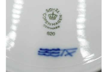 デンマーク製　ROYAL COPENHAGEN(ロイヤルコペンハーゲン)　ブルーフラワー プレイン　直径約19cm　プレート6枚セット　スクラッチありB級品　(R-084991)