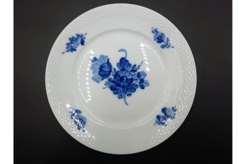 デンマーク製　ROYAL COPENHAGEN(ロイヤルコペンハーゲン)　ブルーフラワー プレイン　直径約19cm　プレート6枚セット　スクラッチありB級品　(R-084991)