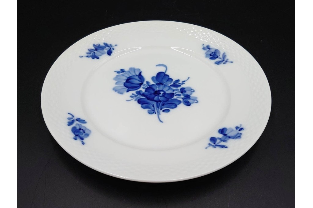 デンマーク製　ROYAL COPENHAGEN(ロイヤルコペンハーゲン)　ブルーフラワー プレイン　直径約19cm　プレート6枚セット　スクラッチありB級品　(R-084991)