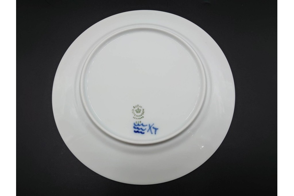 デンマーク製　ROYAL COPENHAGEN(ロイヤルコペンハーゲン)　ブルーフラワー プレイン　直径約19cm　プレート6枚セット　スクラッチありB級品　(R-084991)