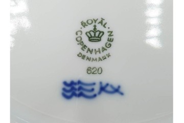 デンマーク製　ROYAL COPENHAGEN(ロイヤルコペンハーゲン)　ブルーフラワー プレイン　直径約19cm　プレート6枚セット　スクラッチありB級品　(R-084991)