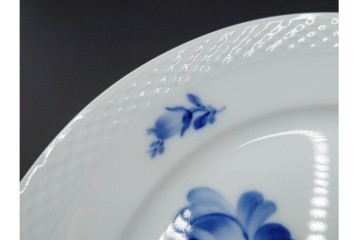 デンマーク製　ROYAL COPENHAGEN(ロイヤルコペンハーゲン)　ブルーフラワー プレイン　直径約19cm　プレート6枚セット　スクラッチありB級品　(R-084991)