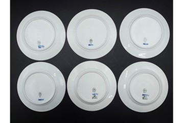 デンマーク製　ROYAL COPENHAGEN(ロイヤルコペンハーゲン)　ブルーフラワー プレイン　直径約19cm　プレート6枚セット　スクラッチありB級品　(R-084991)