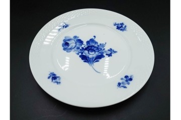 デンマーク製　ROYAL COPENHAGEN(ロイヤルコペンハーゲン)　ブルーフラワー プレイン　直径約19cm　プレート6枚セット　スクラッチありB級品　(R-084991)