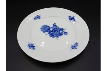 デンマーク製　ROYAL COPENHAGEN(ロイヤルコペンハーゲン)　ブルーフラワー プレイン　直径約19cm　プレート6枚セット　スクラッチありB級品　(R-084991)