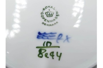 デンマーク製　ROYAL COPENHAGEN(ロイヤルコペンハーゲン)　ブルーフラワー プレイン　直径約19cm　プレート6枚セット　スクラッチありB級品　(R-084991)