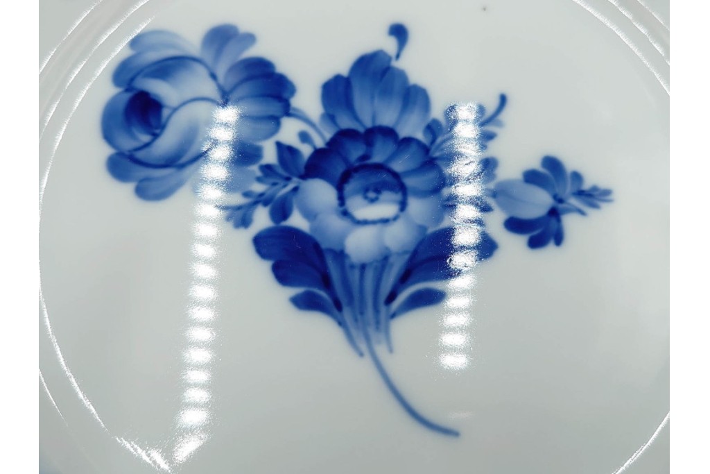 デンマーク製　ROYAL COPENHAGEN(ロイヤルコペンハーゲン)　ブルーフラワー プレイン　直径約19cm　プレート6枚セット　スクラッチありB級品　(R-084991)