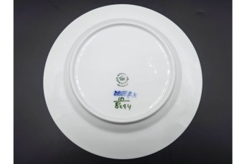 デンマーク製　ROYAL COPENHAGEN(ロイヤルコペンハーゲン)　ブルーフラワー プレイン　直径約19cm　プレート6枚セット　スクラッチありB級品　(R-084991)