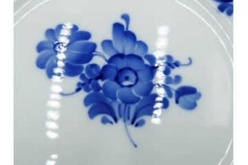 デンマーク製　ROYAL COPENHAGEN(ロイヤルコペンハーゲン)　ブルーフラワー プレイン　直径約19cm　プレート6枚セット　スクラッチありB級品　(R-084991)