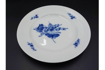 デンマーク製　ROYAL COPENHAGEN(ロイヤルコペンハーゲン)　ブルーフラワー プレイン　直径約19cm　プレート6枚セット　スクラッチありB級品　(R-084991)