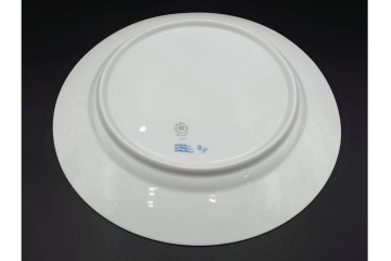 デンマーク製　ROYAL COPENHAGEN(ロイヤルコペンハーゲン)　ブルーフラワー プレイン　直径約28cm　プレート3枚セット　スクラッチありB級品　(R-084992)