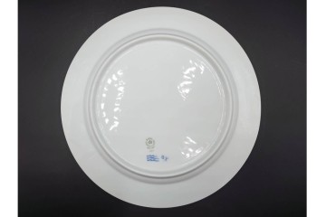 デンマーク製　ROYAL COPENHAGEN(ロイヤルコペンハーゲン)　ブルーフラワー プレイン　直径約28cm　プレート3枚セット　スクラッチありB級品　(R-084992)