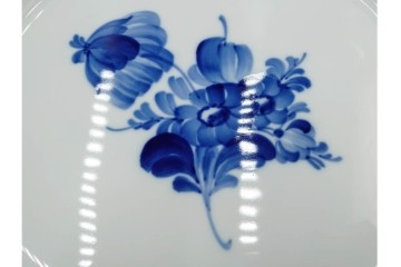 デンマーク製　ROYAL COPENHAGEN(ロイヤルコペンハーゲン)　ブルーフラワー プレイン　直径約28cm　プレート3枚セット　スクラッチありB級品　(R-084992)