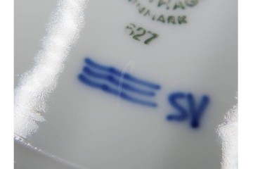 デンマーク製　ROYAL COPENHAGEN(ロイヤルコペンハーゲン)　ブルーフラワー プレイン　直径約28cm　プレート3枚セット　スクラッチありB級品　(R-084992)