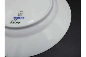 デンマーク製　ROYAL COPENHAGEN(ロイヤルコペンハーゲン)　ブルーフラワー アンギュラー　直径約26cm　プレート3枚セット　スクラッチありB級品　(R-084993)