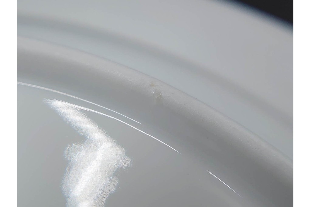 デンマーク製　ROYAL COPENHAGEN(ロイヤルコペンハーゲン)　ブルーフラワー アンギュラー　直径約26cm　プレート3枚セット　スクラッチありB級品　(R-084993)