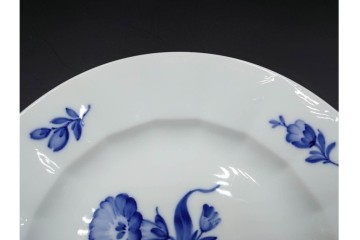 デンマーク製　ROYAL COPENHAGEN(ロイヤルコペンハーゲン)　ブルーフラワー アンギュラー　直径約26cm　プレート3枚セット　スクラッチありB級品　(R-084993)