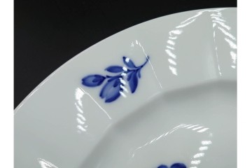 デンマーク製　ROYAL COPENHAGEN(ロイヤルコペンハーゲン)　ブルーフラワー アンギュラー　直径約26cm　プレート3枚セット　スクラッチありB級品　(R-084993)