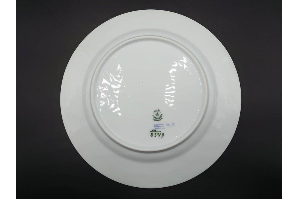 デンマーク製　ROYAL COPENHAGEN(ロイヤルコペンハーゲン)　ブルーフラワー アンギュラー　直径約26cm　プレート3枚セット　スクラッチありB級品　(R-084993)