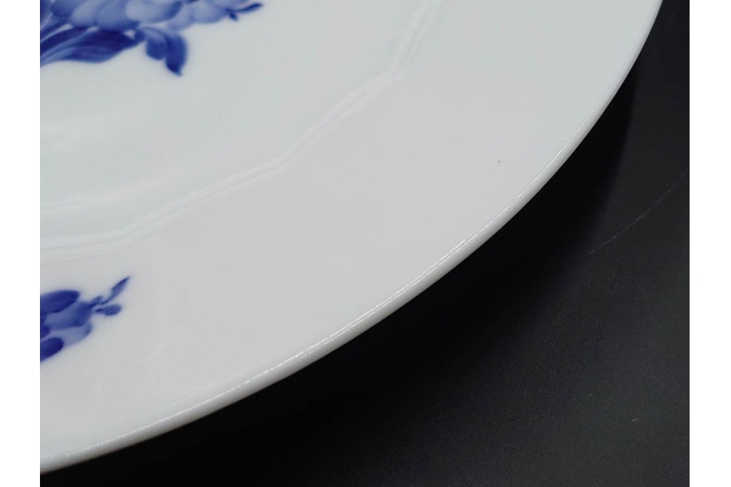 デンマーク製　ROYAL COPENHAGEN(ロイヤルコペンハーゲン)　ブルーフラワー アンギュラー　直径約26cm　プレート3枚セット　スクラッチありB級品　(R-084993)
