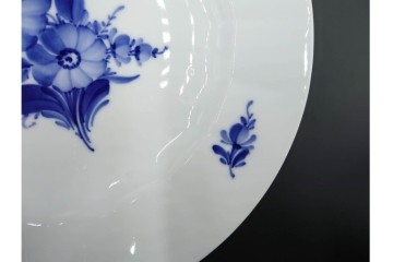 デンマーク製　ROYAL COPENHAGEN(ロイヤルコペンハーゲン)　ブルーフラワー アンギュラー　直径約26cm　プレート3枚セット　スクラッチありB級品　(R-084993)
