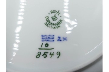 デンマーク製　ROYAL COPENHAGEN(ロイヤルコペンハーゲン)　ブルーフラワー アンギュラー　直径約26cm　プレート3枚セット　スクラッチありB級品　(R-084993)