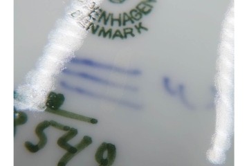 デンマーク製　ROYAL COPENHAGEN(ロイヤルコペンハーゲン)　ブルーフラワー アンギュラー　直径約26cm　プレート3枚セット　スクラッチありB級品　(R-084993)