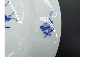 デンマーク製　ROYAL COPENHAGEN(ロイヤルコペンハーゲン)　ブルーフラワー アンギュラー　直径約26cm　プレート3枚セット　スクラッチありB級品　(R-084994)