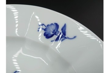 デンマーク製　ROYAL COPENHAGEN(ロイヤルコペンハーゲン)　ブルーフラワー アンギュラー　直径約26cm　プレート3枚セット　スクラッチありB級品　(R-084994)