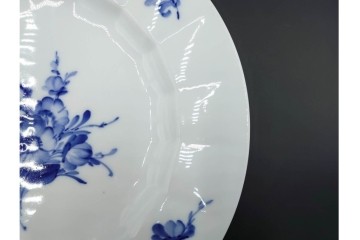 デンマーク製　ROYAL COPENHAGEN(ロイヤルコペンハーゲン)　ブルーフラワー アンギュラー　直径約26cm　プレート3枚セット　スクラッチありB級品　(R-084994)