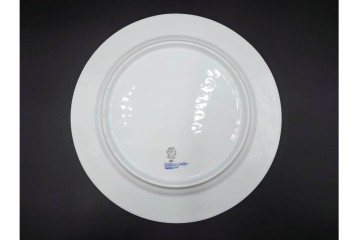 デンマーク製　ROYAL COPENHAGEN(ロイヤルコペンハーゲン)　ブルーフラワー プレイン　直径約28cm　プレート3枚セット　スクラッチありB級品　(R-084995)
