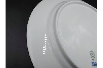 デンマーク製　ROYAL COPENHAGEN(ロイヤルコペンハーゲン)　ブルーフラワー プレイン　直径約28cm　プレート3枚セット　スクラッチありB級品　(R-084995)