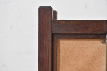 和製ヴィンテージ　希少　黒田辰秋デザイン　総欅(ケヤキ)材　和紙張りの上品な壁掛け行燈　(R-084997)