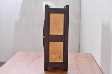 和製ヴィンテージ　希少　黒田辰秋デザイン　総欅(ケヤキ)材　和紙張りの上品な壁掛け行燈　(R-084997)