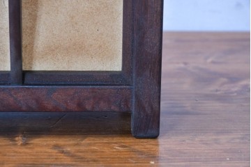 和製ヴィンテージ　希少　黒田辰秋デザイン　総欅(ケヤキ)材　和紙張りの上品な壁掛け行燈　(R-084997)