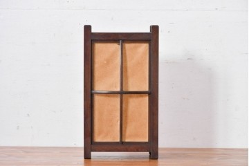 和製ヴィンテージ　希少　黒田辰秋デザイン　総欅(ケヤキ)材　和紙張りの上品な壁掛け行燈　(R-084997)