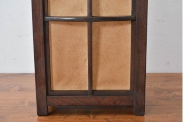 和製ヴィンテージ　希少　黒田辰秋デザイン　総欅(ケヤキ)材　和紙張りの上品な壁掛け行燈　(R-084997)