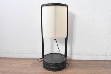 和製アンティーク　円筒形の覆いがやわらかな灯りを生む行灯　(R-084998)