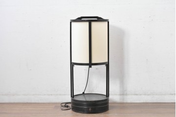 和製アンティーク　円筒形の覆いがやわらかな灯りを生む行灯　(R-084998)