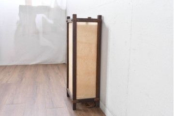 和製ヴィンテージ　民芸城山　鉄鋲がアクセントの行燈　(R-084999)