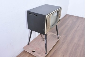 ジャンク品　和製ヴィンテージ　日立(HITACHI)　FY-830　14型　レトロな佇まいが魅力のブラウン管テレビ(白黒テレビ)　(R-085000)