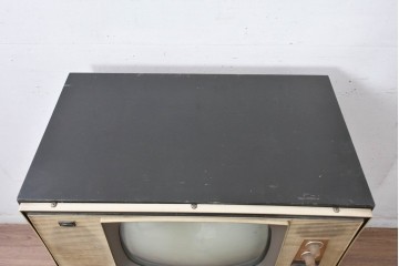 ジャンク品　和製ヴィンテージ　日立(HITACHI)　FY-830　14型　レトロな佇まいが魅力のブラウン管テレビ(白黒テレビ)　(R-085000)