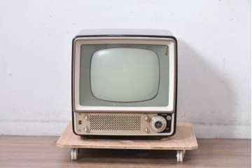 ジャンク品　和製ヴィンテージ　ナショナル製(national)　T14-R7A　昭和レトロ　ブラウン管テレビ　(R-085003)