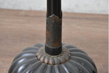 和製アンティーク　美品　上手物‼　銅金具　漆塗り仕上げの菊灯2点セット　(R-085004)