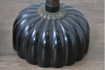 和製アンティーク　美品　上手物‼　銅金具　漆塗り仕上げの菊灯2点セット　(R-085004)