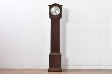 イギリスアンティーク　オーク材　バーリーツイスト装飾が施された端正なホールクロック　(R-085009)