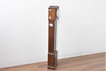 イギリスアンティーク　オーク材　バーリーツイスト装飾が施された端正なホールクロック　(R-085009)