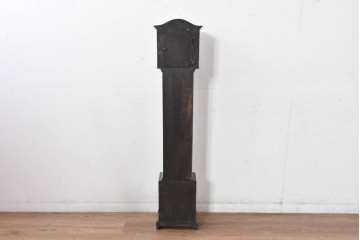 イギリスアンティーク　オーク材　バーリーツイスト装飾が施された端正なホールクロック　(R-085009)