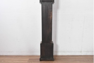 イギリスアンティーク　オーク材　バーリーツイスト装飾が施された端正なホールクロック　(R-085009)