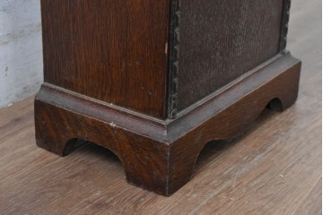 イギリスアンティーク　オーク材　バーリーツイスト装飾が施された端正なホールクロック　(R-085009)